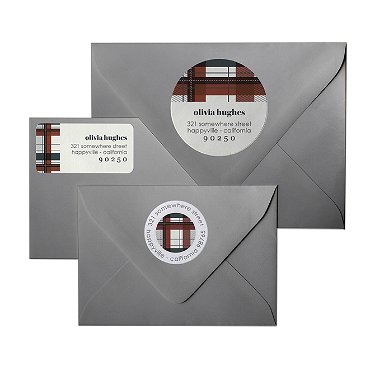 Custom holiday return address labels