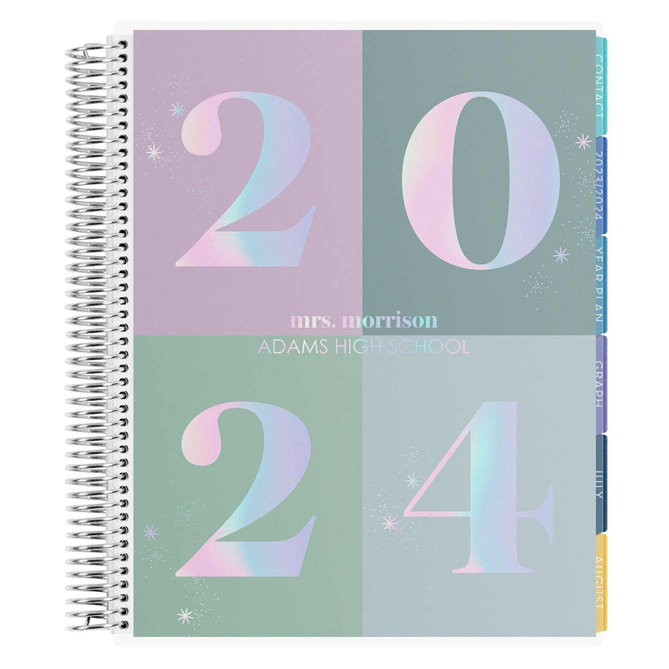 Metallic School Supplies Teacher Lesson Planner by Erin Condren | 2024 - 2025