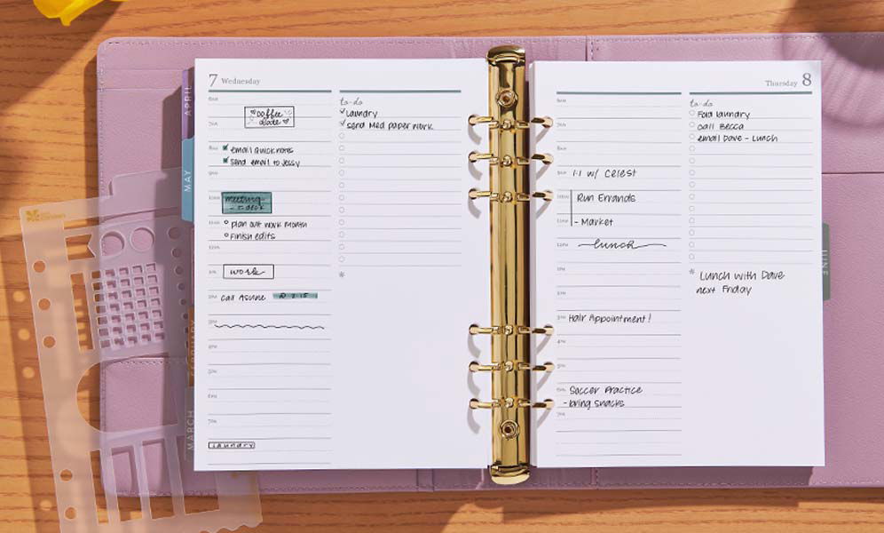 Different Types of Daily Planners - A5 Daily LifePlanner™ Ring Agenda