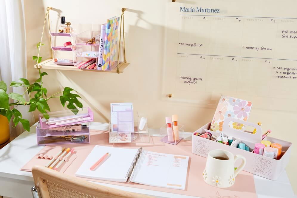 40 Ways to Organize Your Desk for Productivity - Use desk organizers and wall organizers