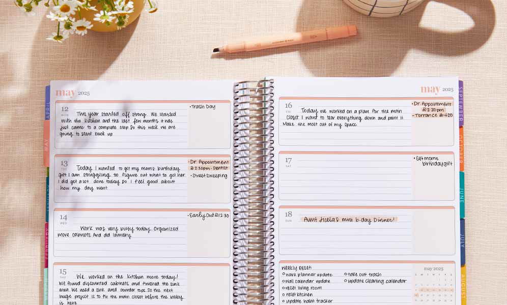 Horizontal Weekly LifePlanner - Daily journal