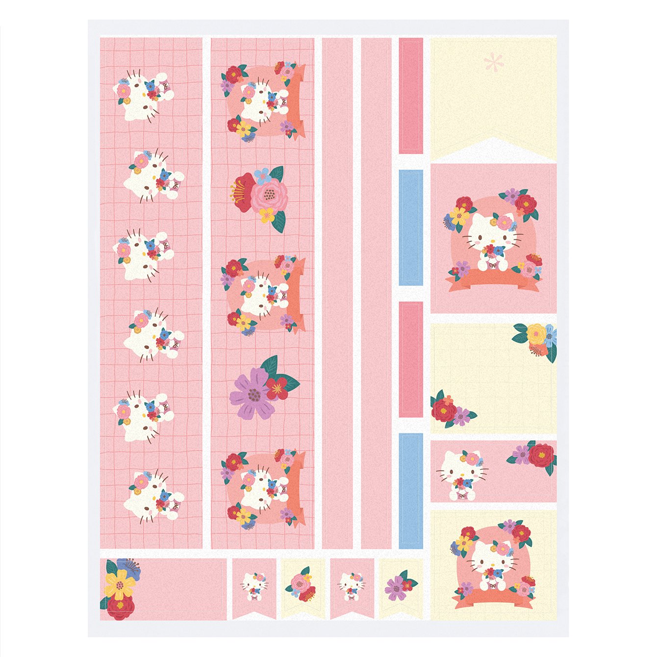 Hello Kitty Blushing Bouquet Sticker Sheet Erin Condren