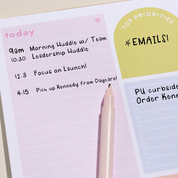 Erin Condren Weekly Whiteboard 18x12 With Refillable Notepad - Desk Organization Planner