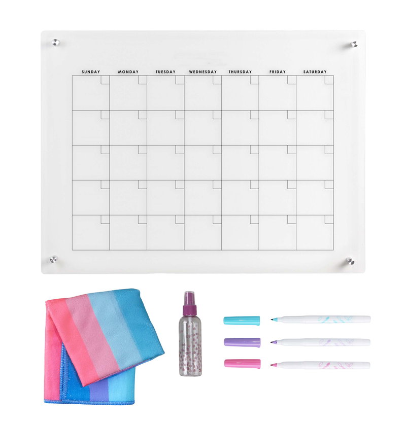 Acrylic Monthly Wall Calendar Bundle