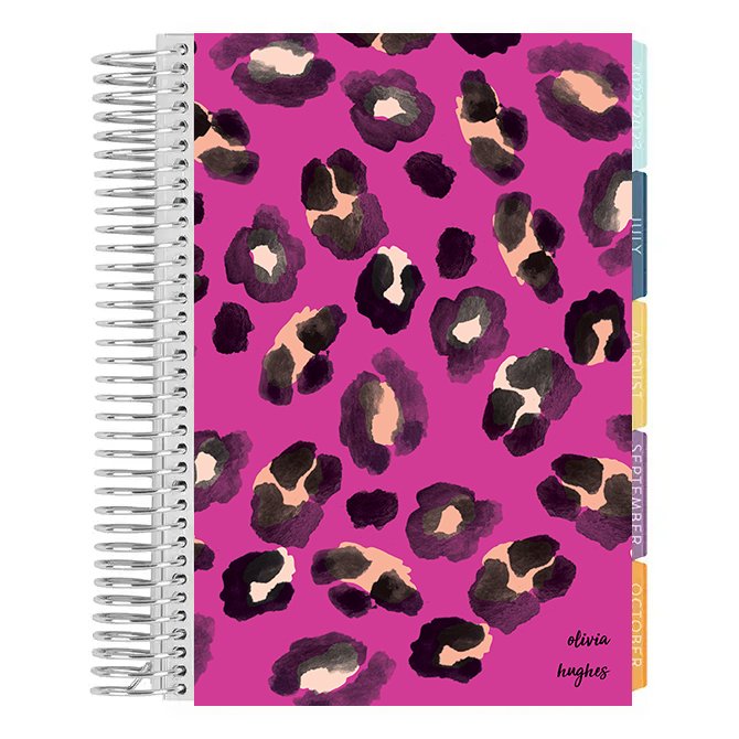 Planner Dashboard A5 Personal Size Pocket Size Leopard Print 