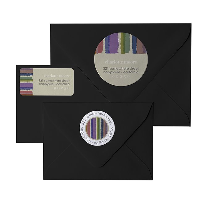 Tie Dye Stripes Return Address Labels Erin Condren