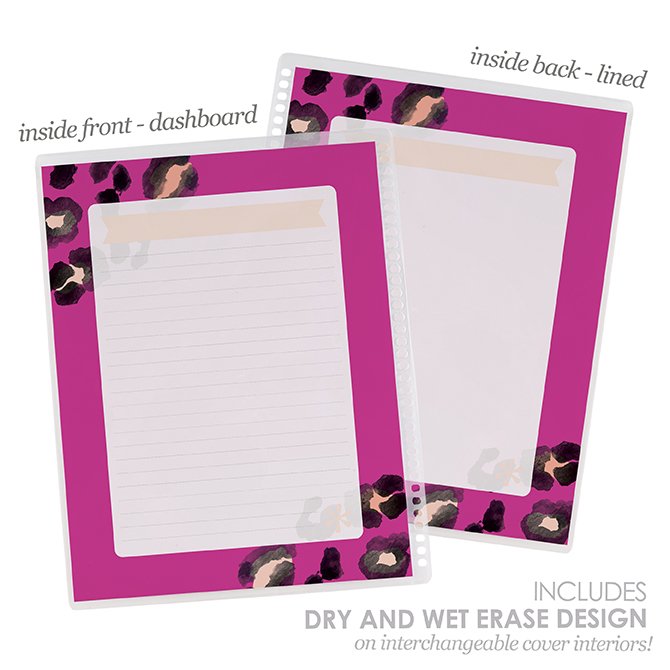 Pink Leopard Print dashboard POCKET PERSONAL A5 Size 
