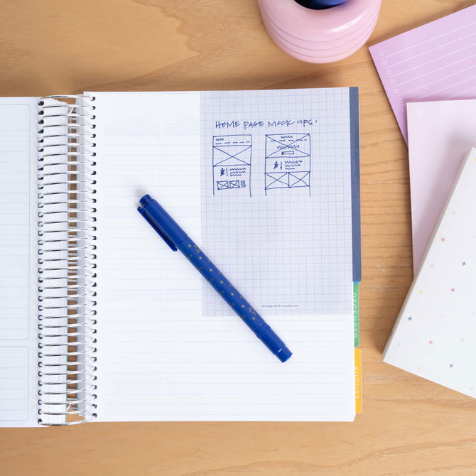 Colorful Functional Tabbed Sticky Notes Booklet | Erin Condren