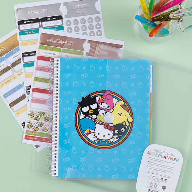 7 x 9 Hello Kitty & Friends x Erin Condren Kids Planner & Activity Book. 12-Month Undated Planner and Activity Sheets. Cute Gender Neutral Hello