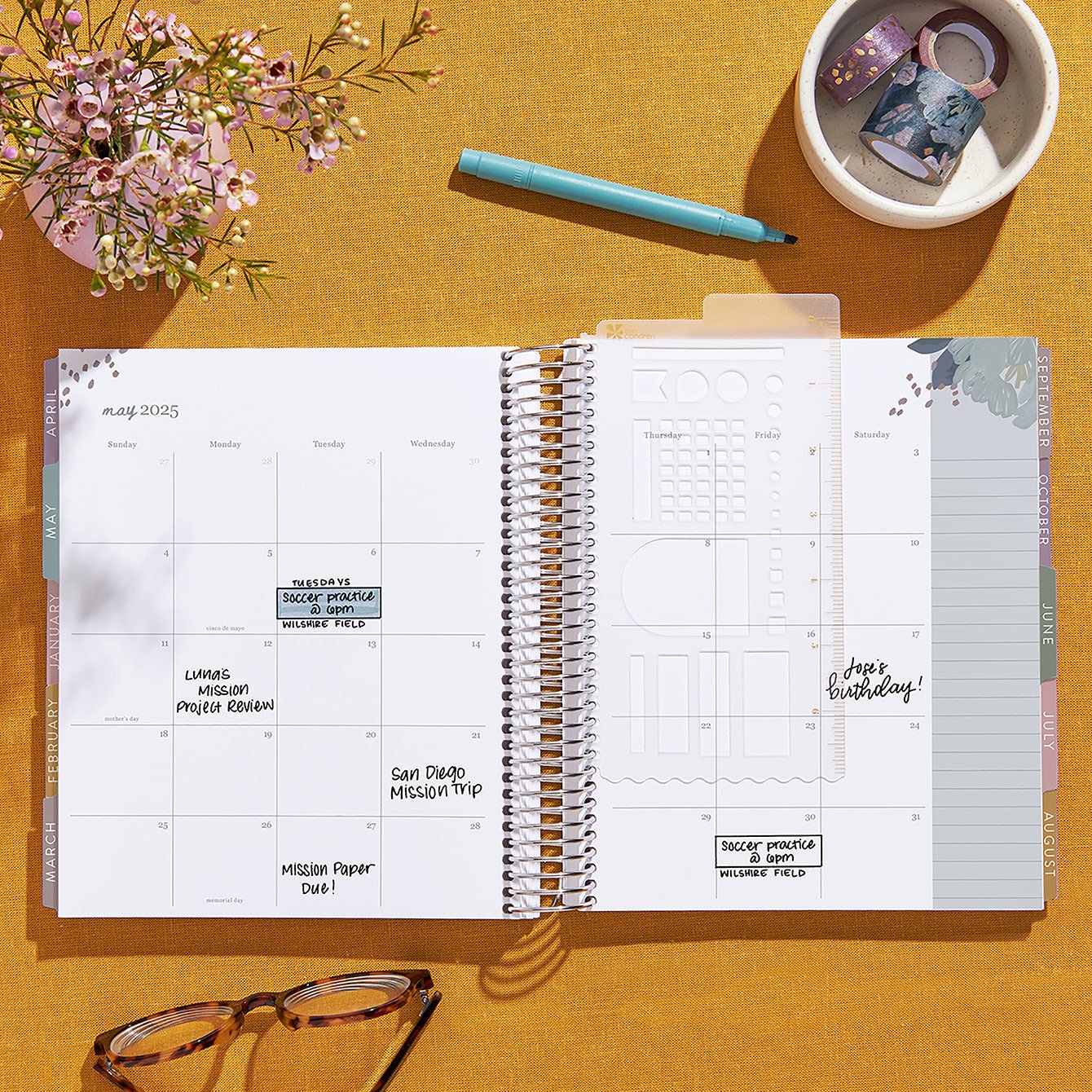 24-Month Custom Planner | Monthly Grid Planner | Monthly Calendar | Personalized Planning Gift | Mom Gift | Colorful Leopard outlet Print