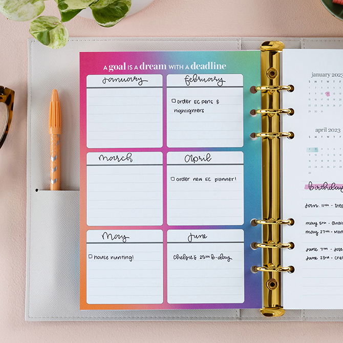 Flora A5 Daily LifePlanner™ Ring Agenda | Erin Condren