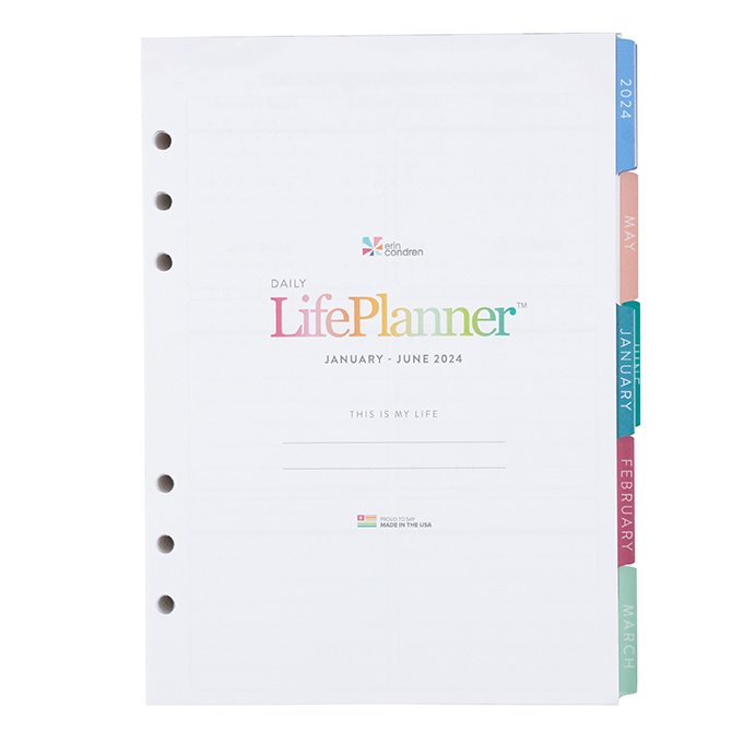 A5 Daily Planning Ring Agenda Inserts by Erin Condren | 2023