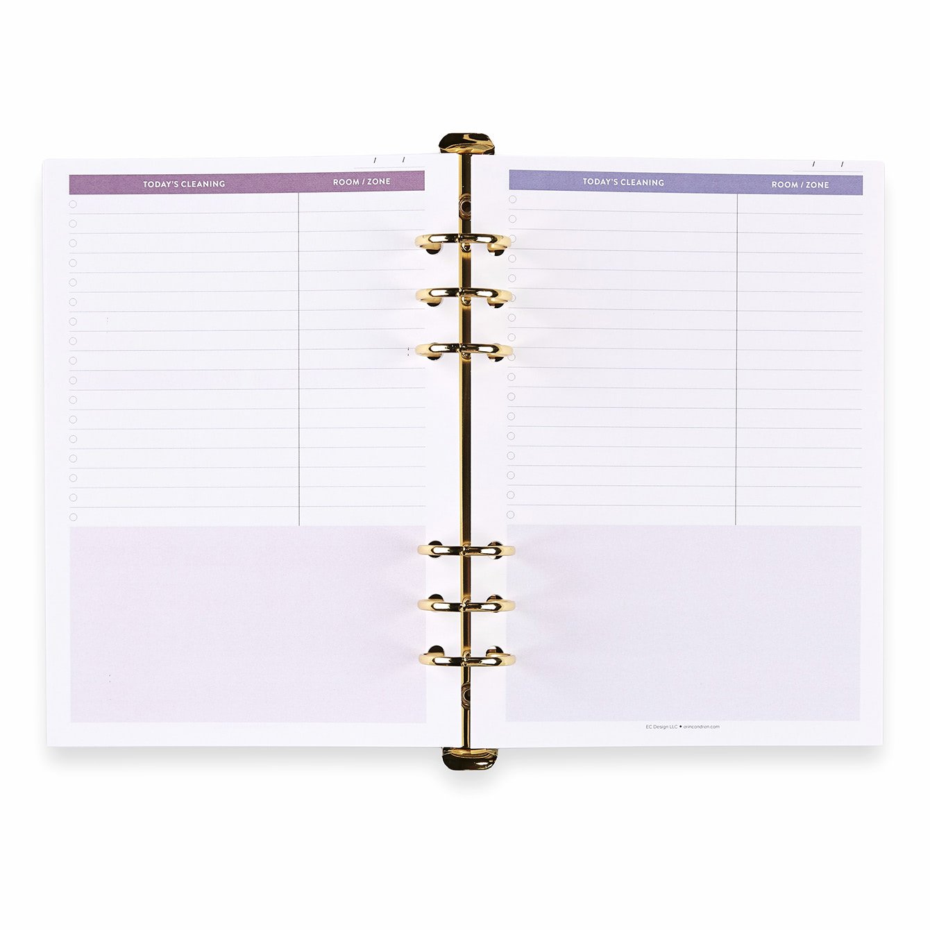 Cleaning Checklist A5 Ring Agenda Inserts | Erin Condren