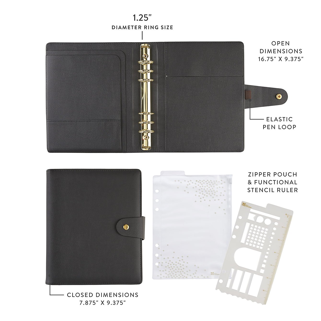 Print Pression A5 Ring Planner offers - Black