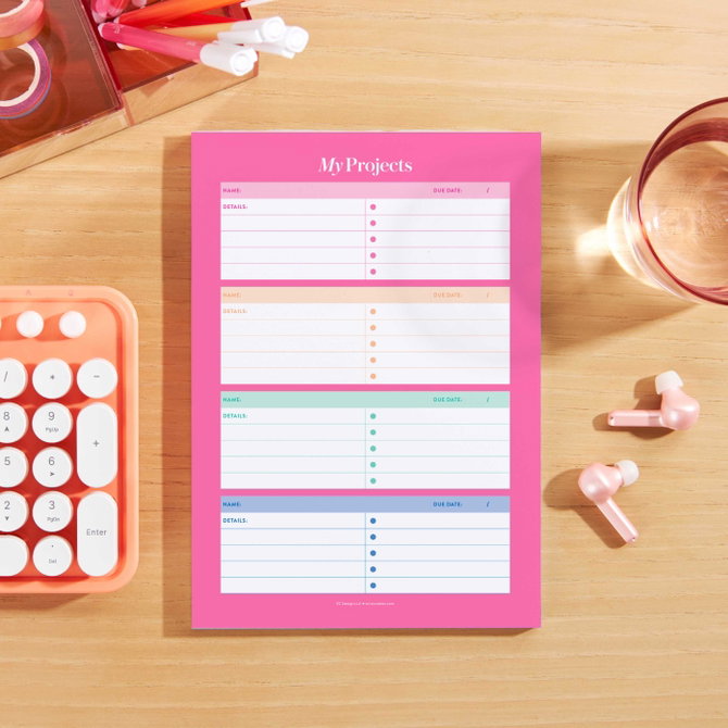 Project Tracker Notepad | Erin Condren