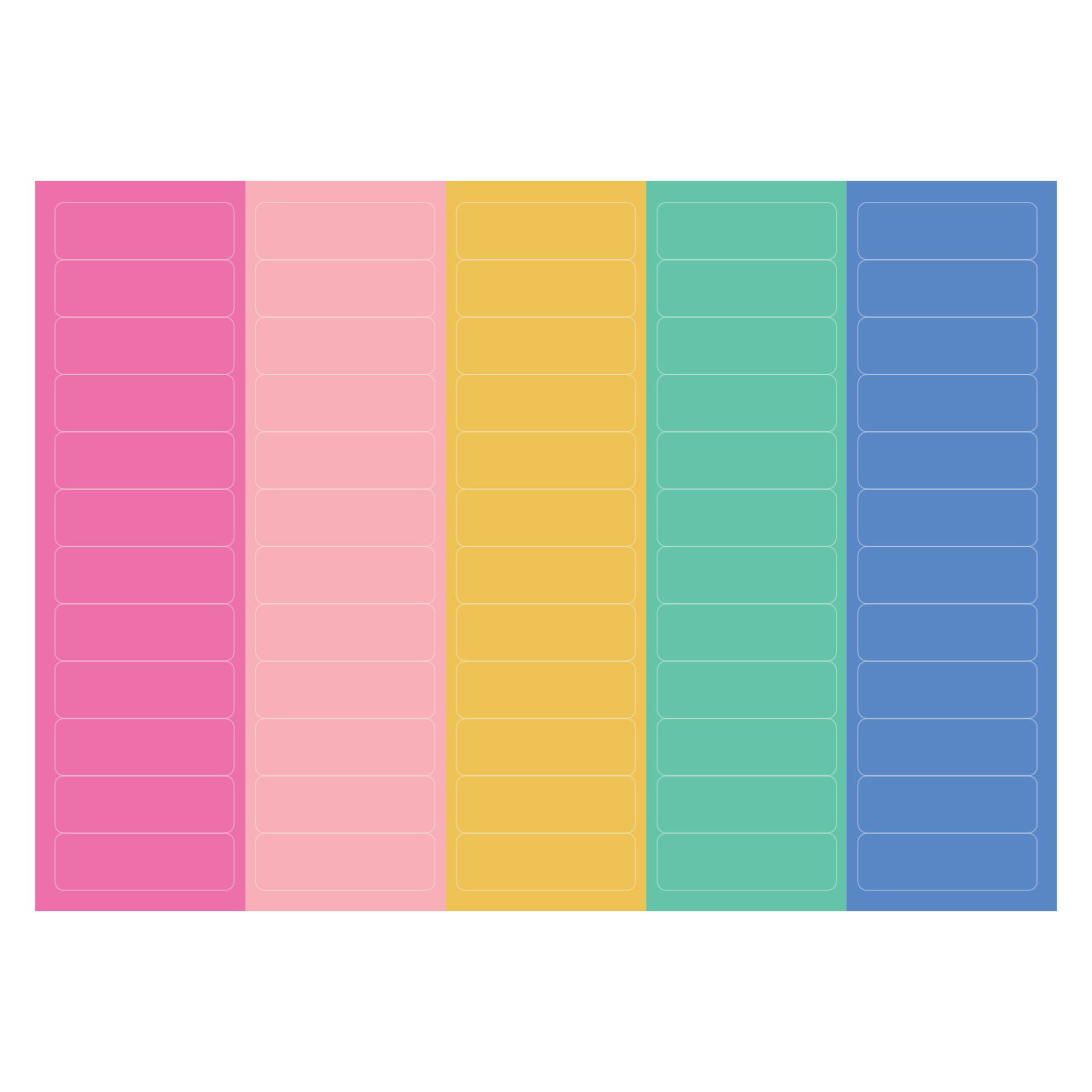 Event Sticker Image Color Colorful Customizable Hourly Event Stickers | Erin Condren