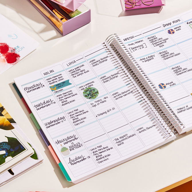 Painted Rainbows Homeschool Planner | Erin Condren