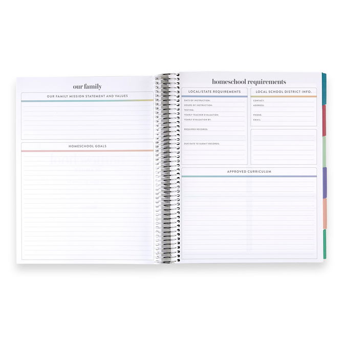 Painted Rainbows Homeschool Planner | Erin Condren