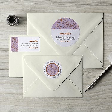 Monogram Return Address Wedding Envelope Seal