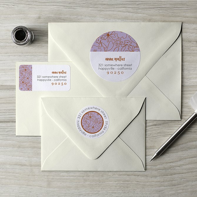 Wedding Return Address Labels, Wedding Invitation Stickers, Custom