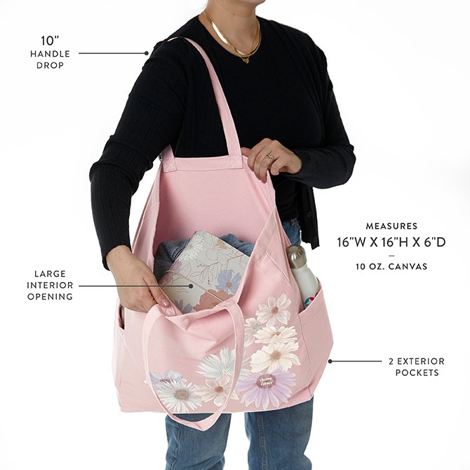 Tote with best sale exterior pockets