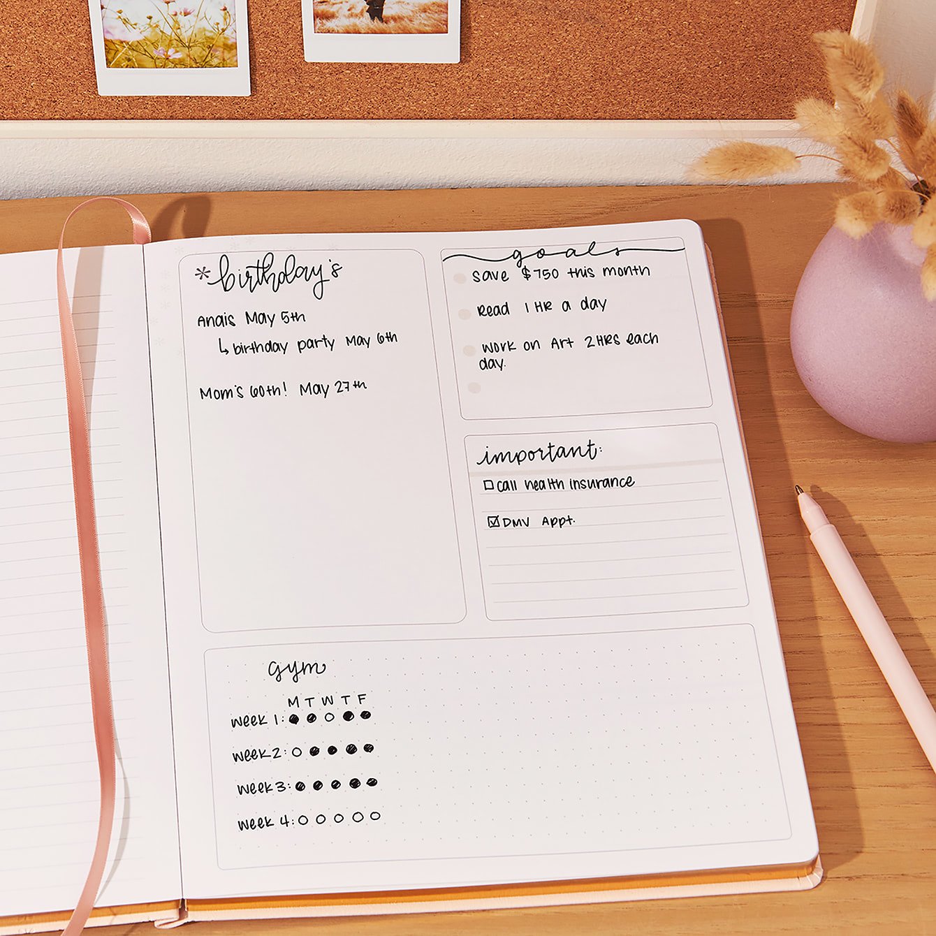 Blush Asterisk 8x10 Customizable Softbound LifePlanner™ Erin Condren