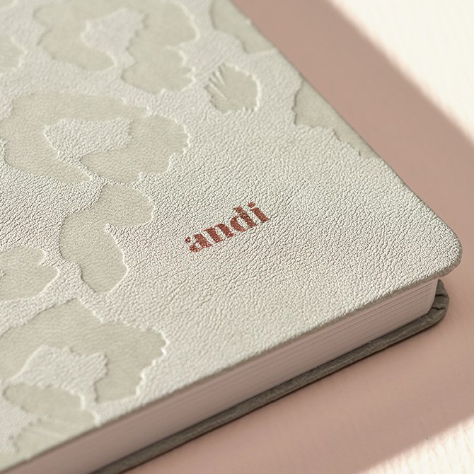 Metallic Leopard Print Lined Softbound Notebook Erin Condren