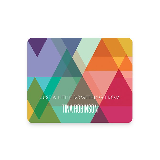 Triangle Overlay Gift Labels