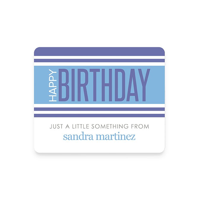Birthday Stripes Gift Labels