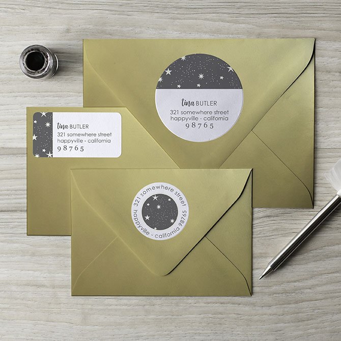 Starry Sky Return Address Labels