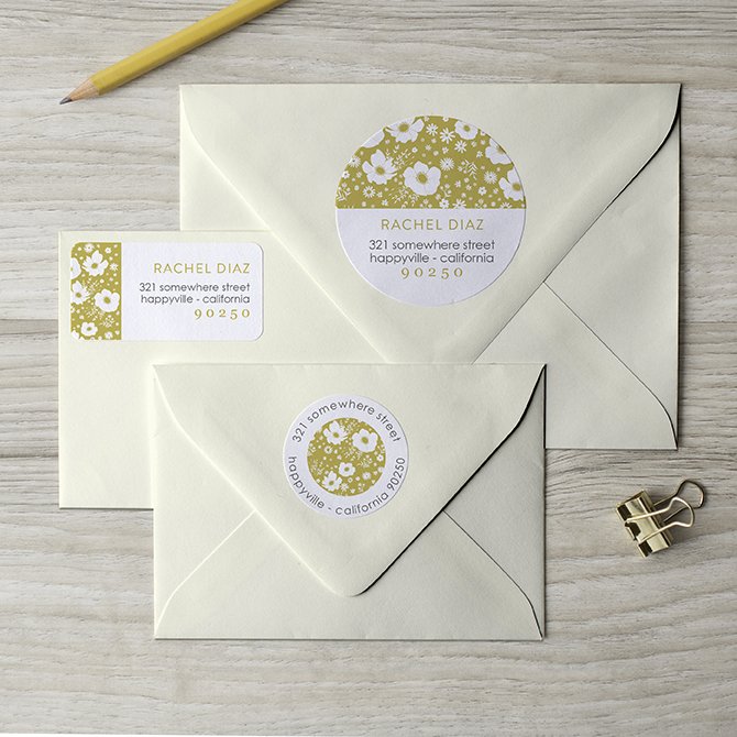 Vintage Florals Return Address Labels Erin Condren