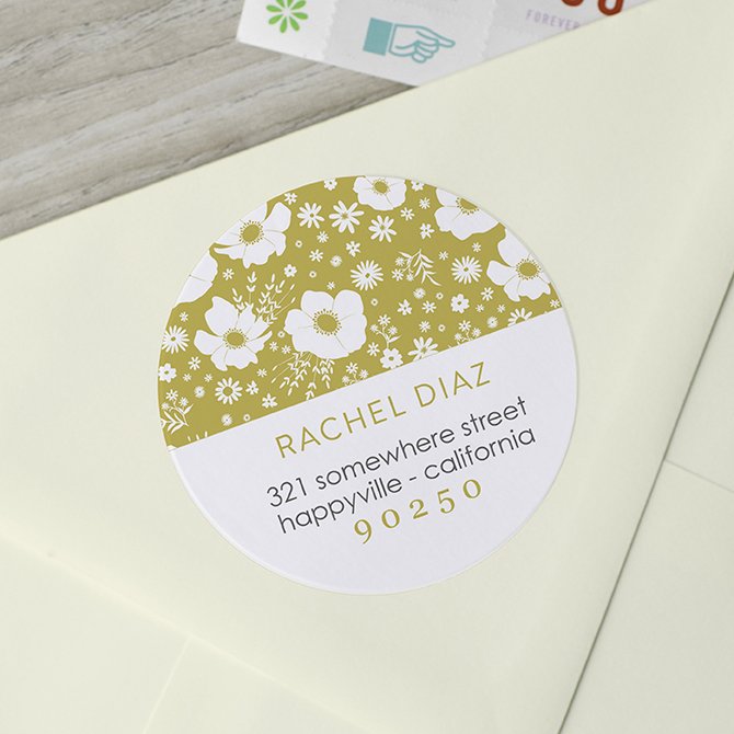 Vintage Florals Return Address Labels Erin Condren