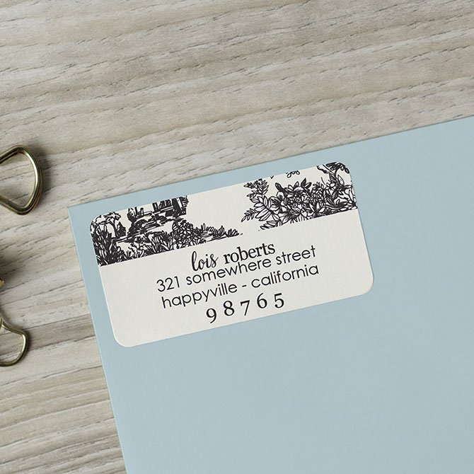 Toile Y'all Return Address Labels