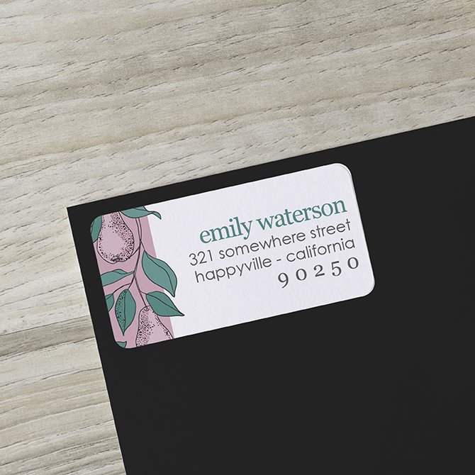 Pretty Pears Return Address Labels