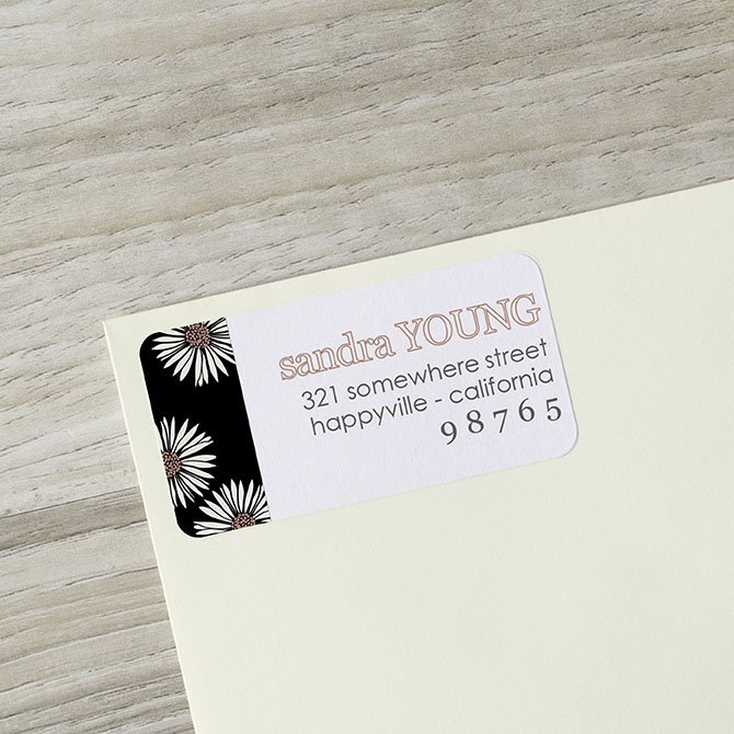 Daisies Return Address Labels