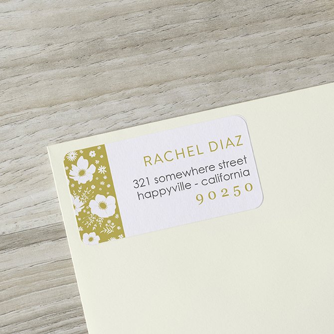 Vintage Florals Return Address Labels Erin Condren