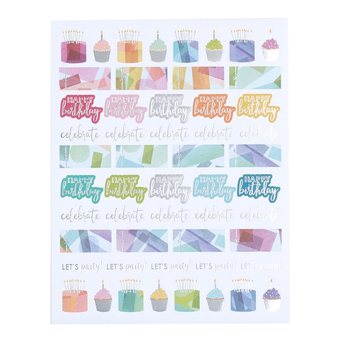 Erin Condren Classic Sticker Book - Harmony - Color-Code, Label and Beautifully Style Planners, Calendars and More. Includes 12 Sheets of Mixed Metall