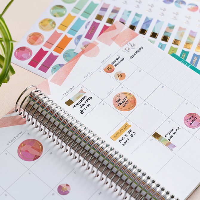 Harmony Colorful Assorted A5 LifePlanner™ Sticker Pack | Erin Condren