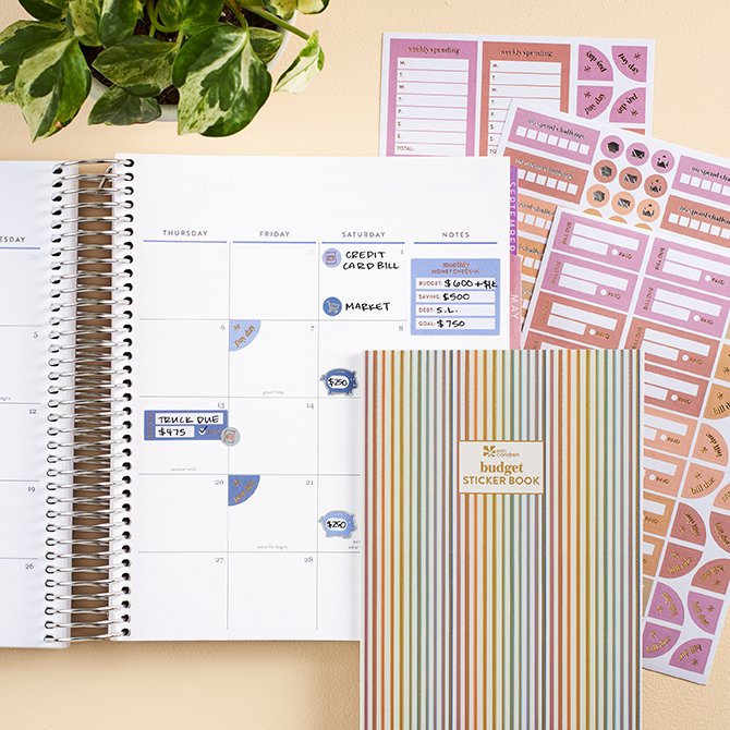 Favorite brands with functional sticker books for planning and