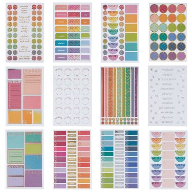 Rounded Corner Boxes with Lines Printable Planner Stickers – Erin