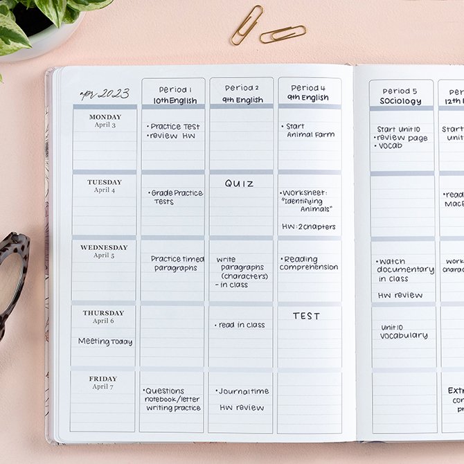 In Bloom Softbound Teacher Lesson Planner Erin Condren