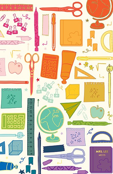 Metallic School Supplies Covers | Erin Condren