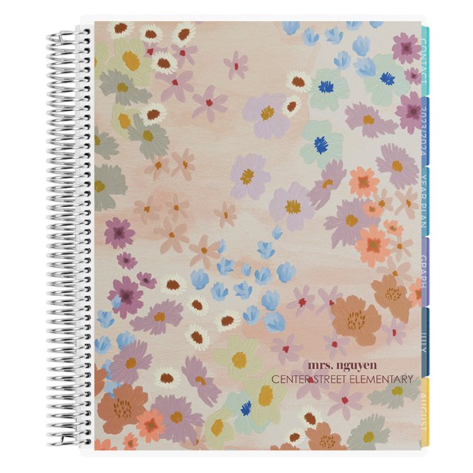 Metallic School Supplies Teacher Lesson Planner by Erin Condren | 2024 - 2025