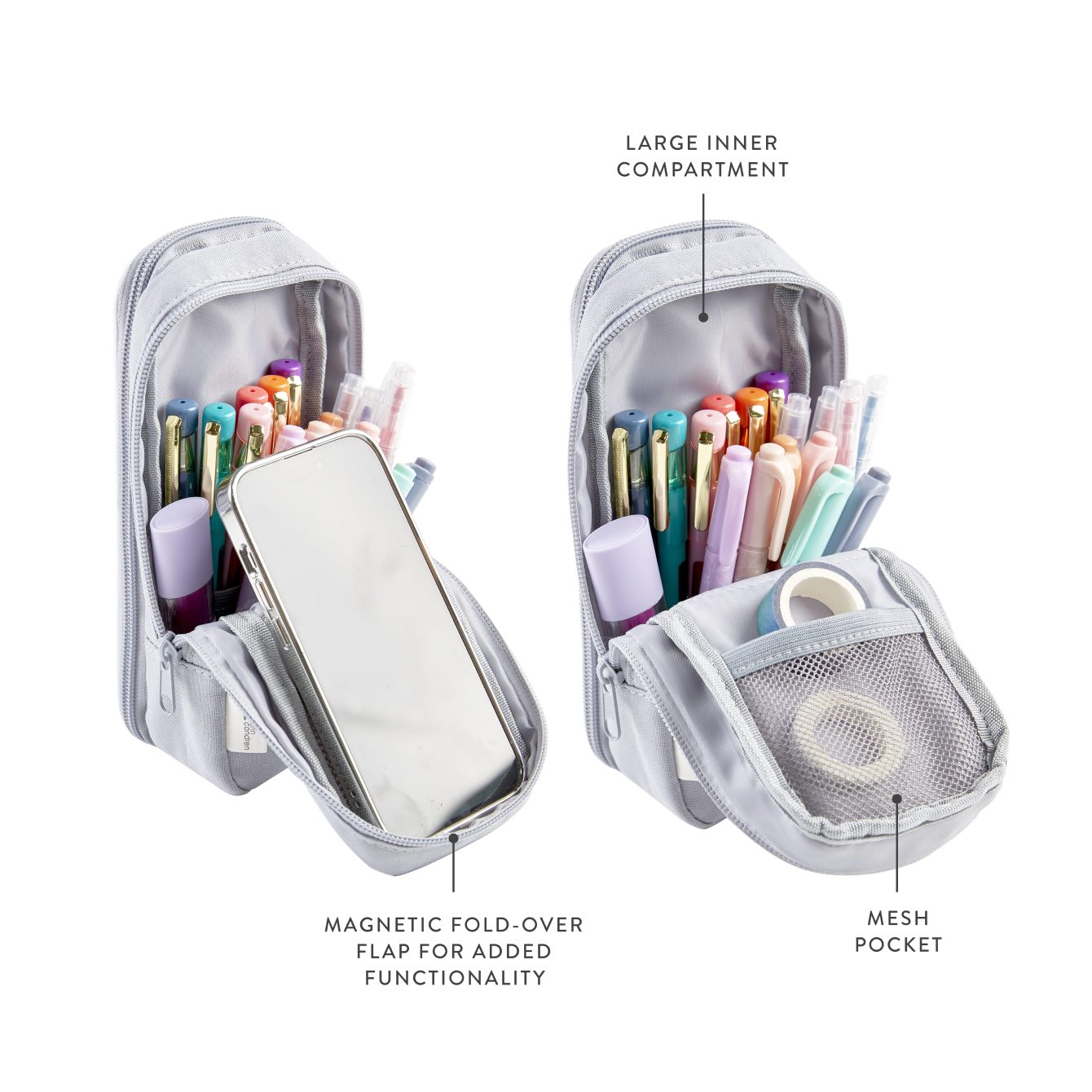 Black Pencil Case VER.1 / Pen Case / Pencil Pouch / Pen Pouch / Zipper Pouch  / Zipper Bag / Makeup Bag / Makeup Pouch / School Supplies 