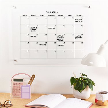 Stylized Neutral Acrylic Monthly Wall Calendar | Erin Condren