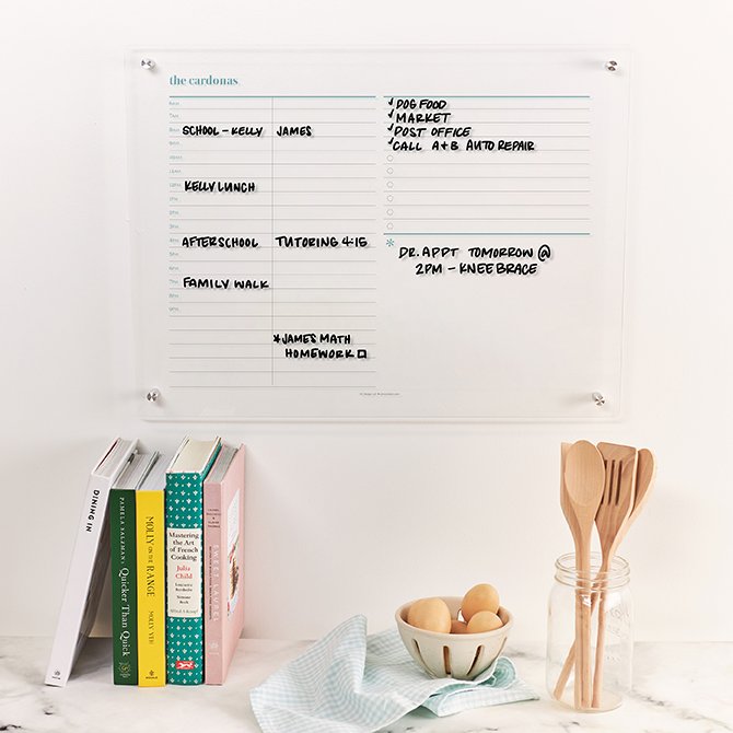 Acrylic Hourly Schedule Wall Calendar Erin Condren