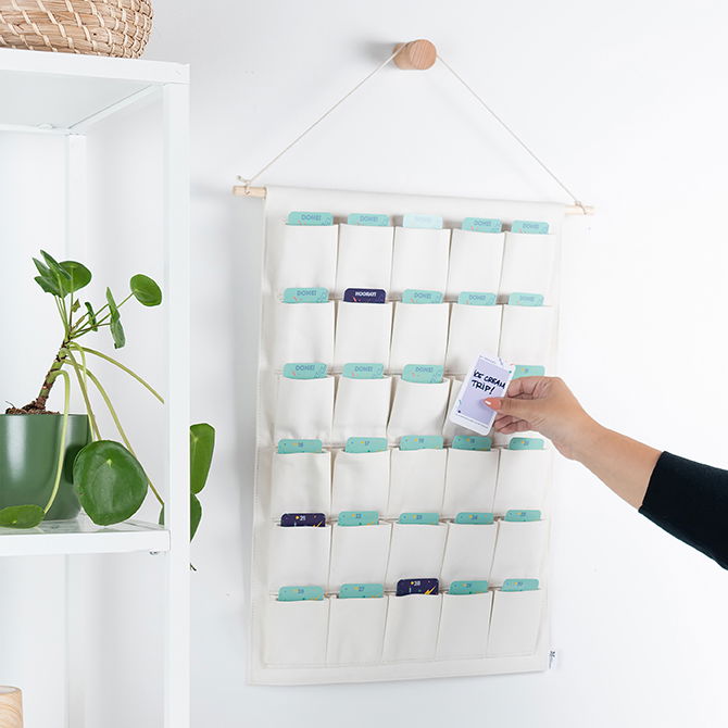 Kids Goal Setting Canvas Wall Organizer Cards Erin Condren