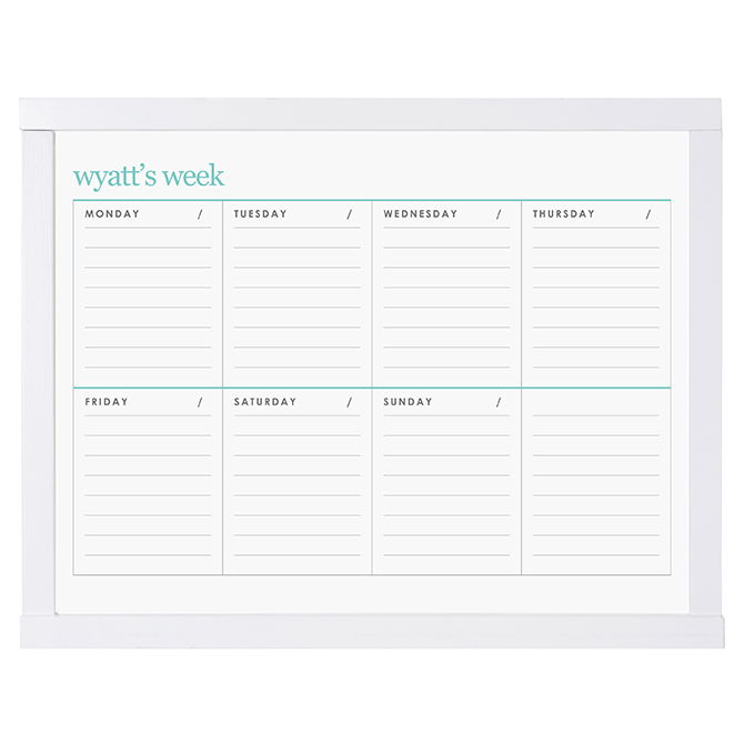 NAMED WEEKLY WALL CALENDAR WALL ORGANIZATION CENTER