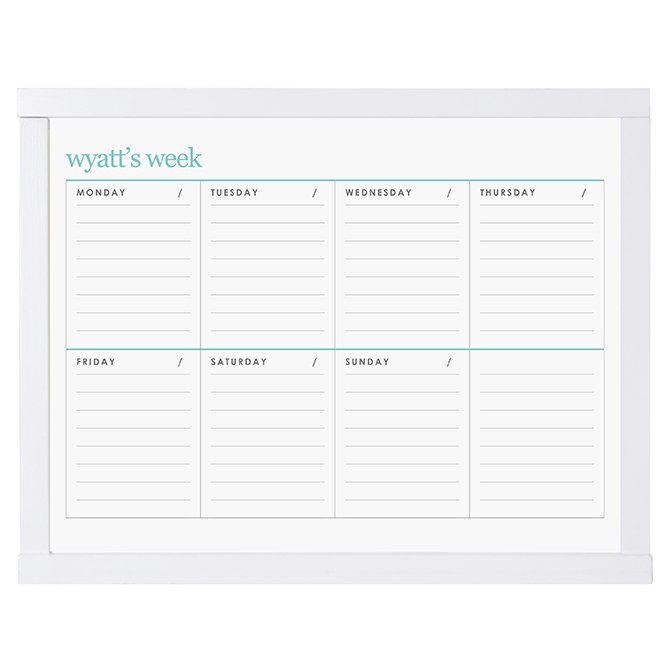 Custom Color Weekly Schedule Wall Organization Center | Erin Condren