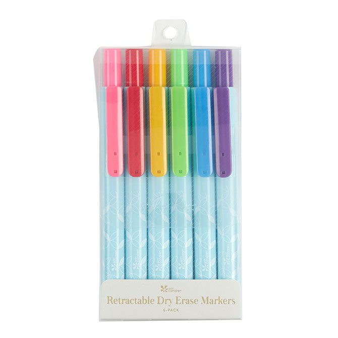 Classic Retractable Dry Erase Markers 6-Pack